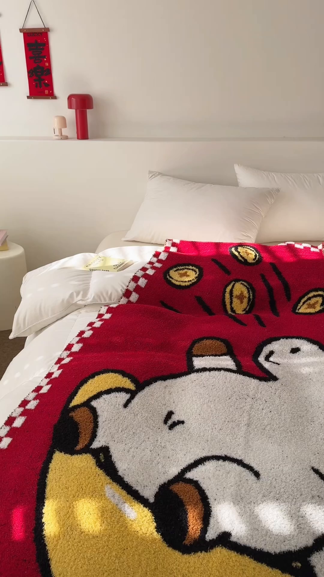 91家纺网 家纺一手货源 找家纺 丹本家纺 2026新款A类软糯半边绒毛毯毯子马年暖心针织毯 元宝马