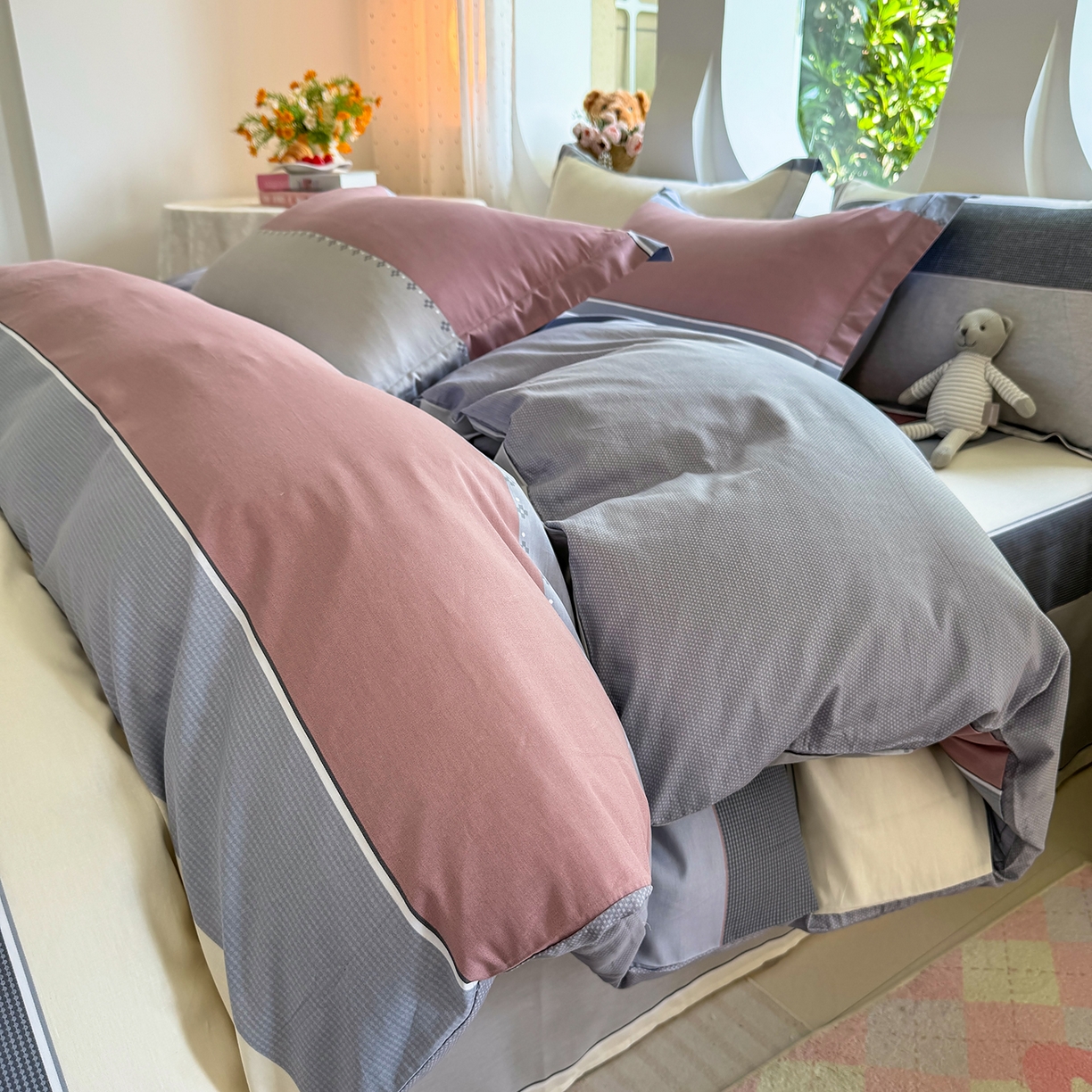 91家纺网 家纺一手货源 找家纺 （总）壹贝家纺 2026新款小清新纯棉印花四件套系列