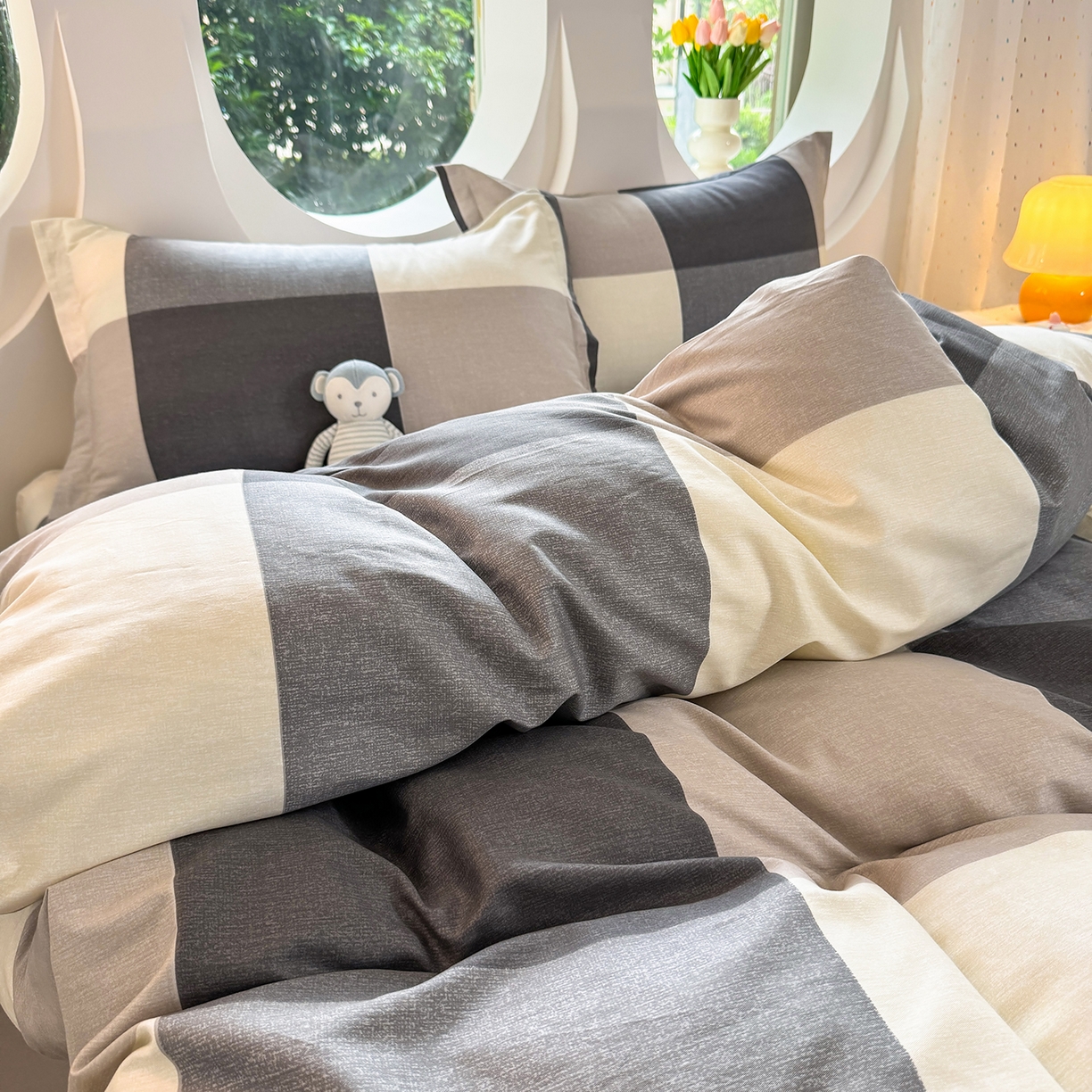 91家纺网 家纺一手货源 找家纺 壹贝家纺 2026新款小清新纯棉印花四件套系列 南山南