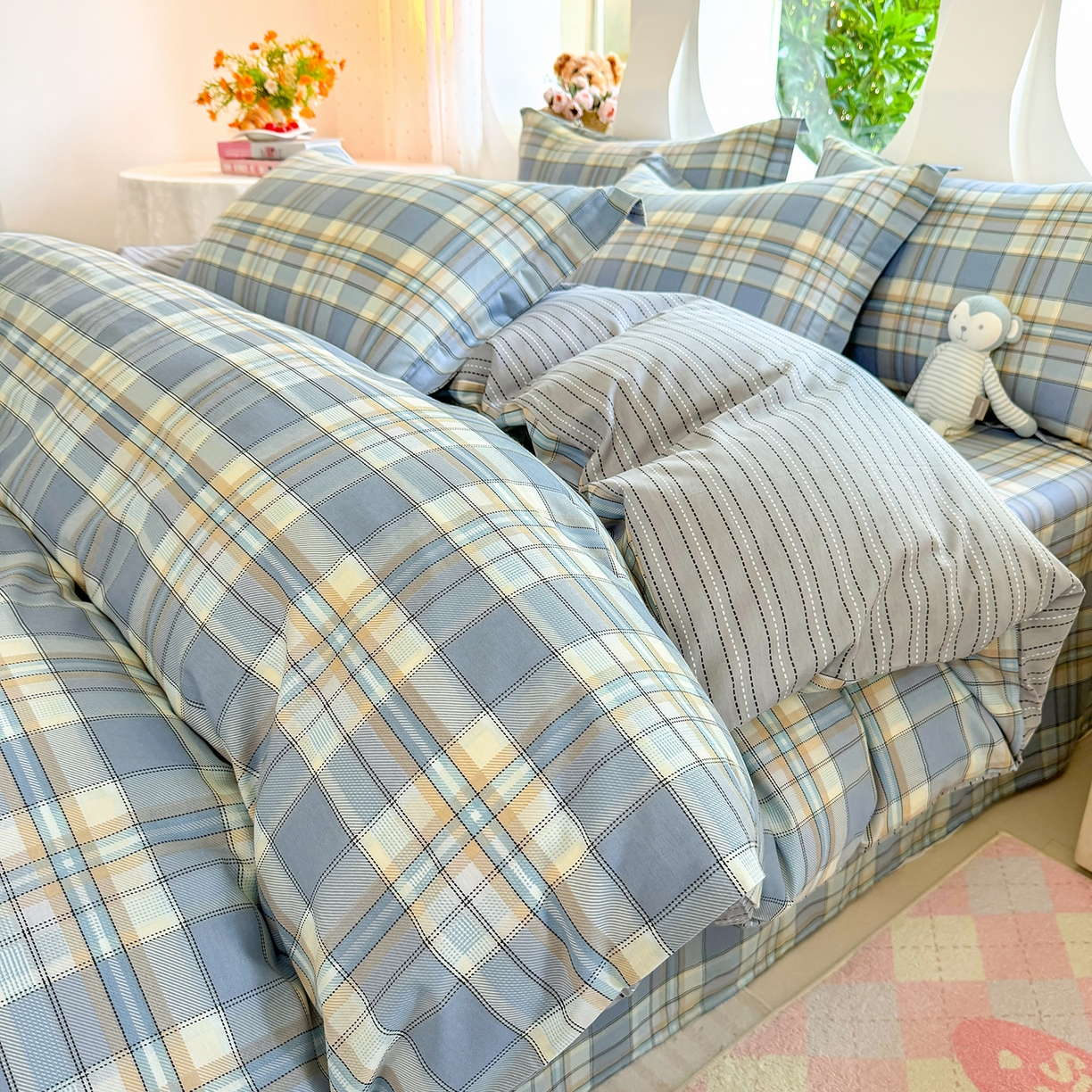 壹贝家纺 2026新款小清新纯棉印花四件套系列 品质生活-兰