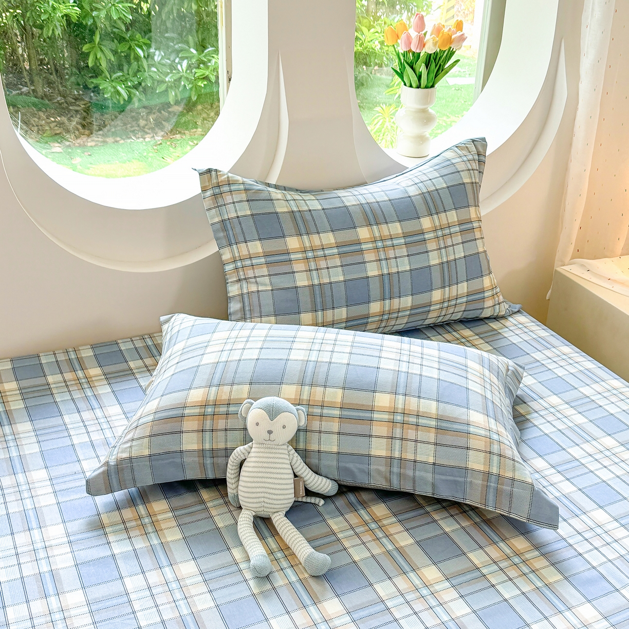 91家纺网 家纺一手货源 找家纺 壹贝家纺 2026新款小清新纯棉印花四件套系列 品质生活-兰