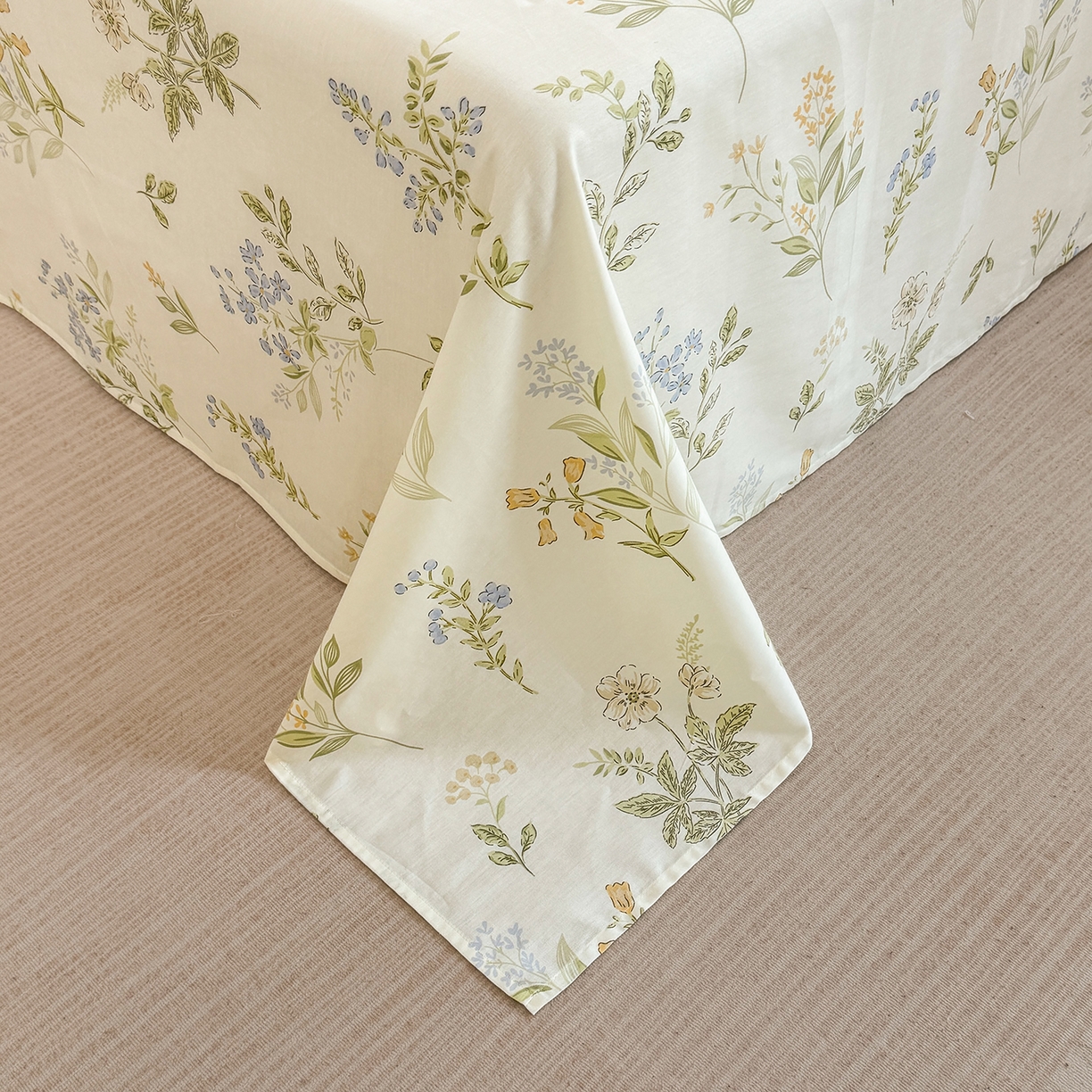 91家纺网 家纺一手货源 找家纺 壹贝家纺 2026新款小清新纯棉印花四件套系列 沁园春