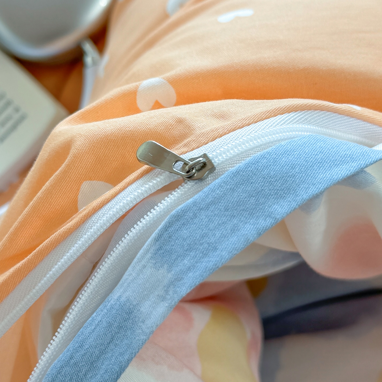 91家纺网 家纺一手货源 找家纺 壹贝家纺 2026新款小清新纯棉印花四件套系列 夕颜花开