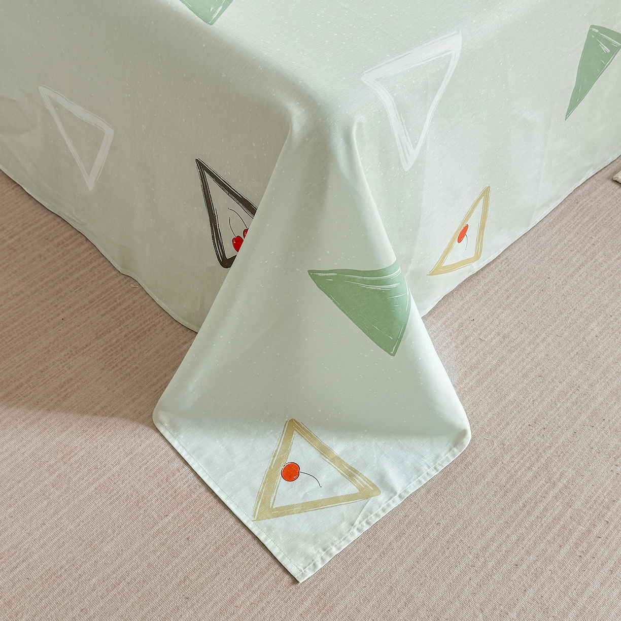 91家纺网 家纺一手货源 找家纺 壹贝家纺 2026新款小清新纯棉印花四件套系列 小可布丁