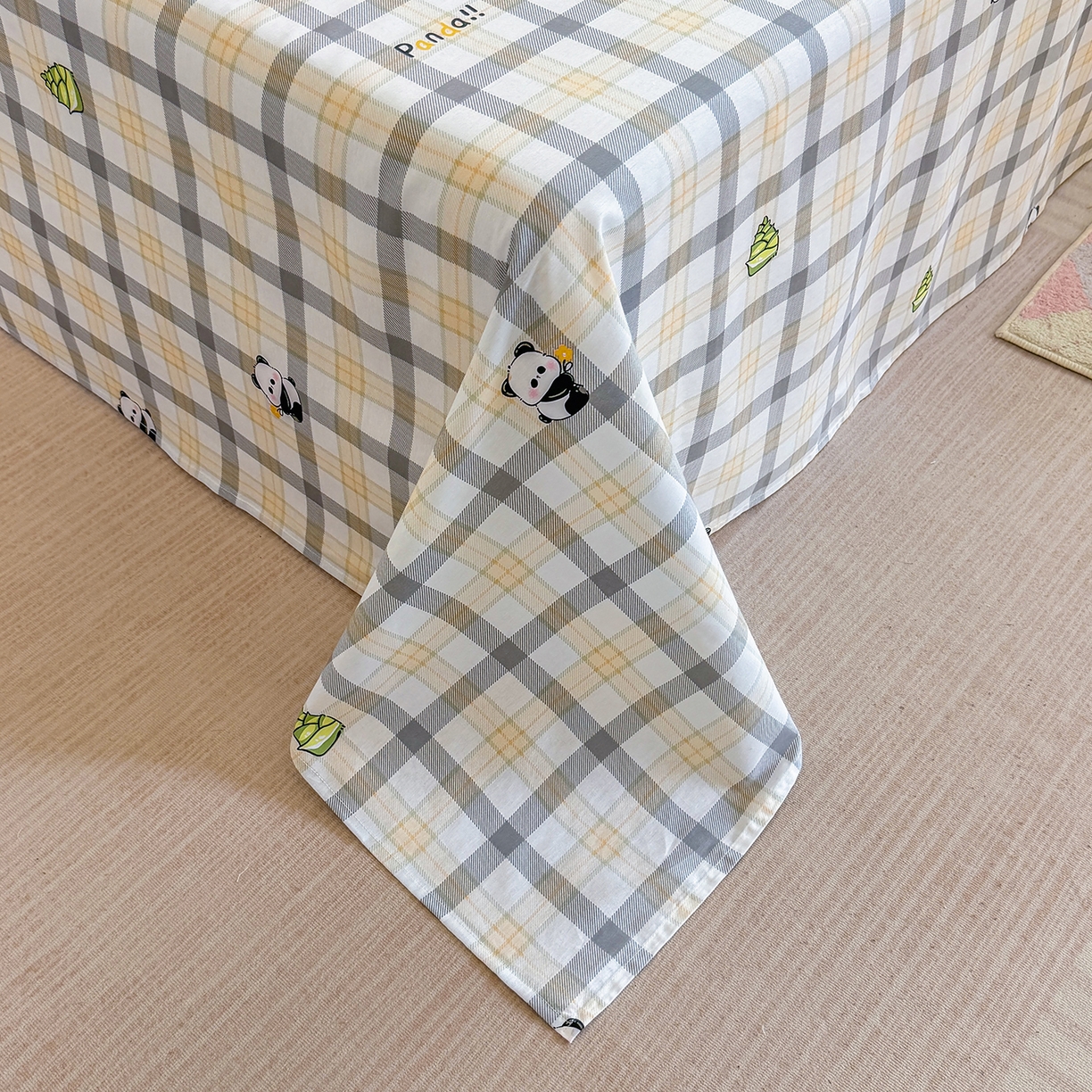 91家纺网 家纺一手货源 找家纺 壹贝家纺 2026新款小清新纯棉印花四件套系列 竹林物语