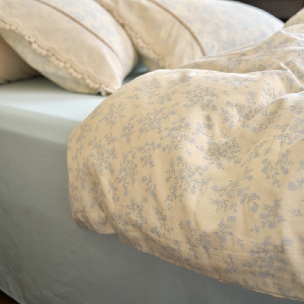 91家纺网 家纺一手货源 找家纺 （总）洋铭区（原狠狠爱） 2026新款全棉纯棉双层纱刺绣蕾丝花边件套