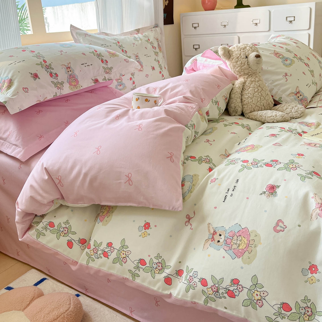 91家纺网 家纺一手货源 找家纺 （总）涵宸家纺 2025新款亲肤舒适全棉印花四件套-68系列 总