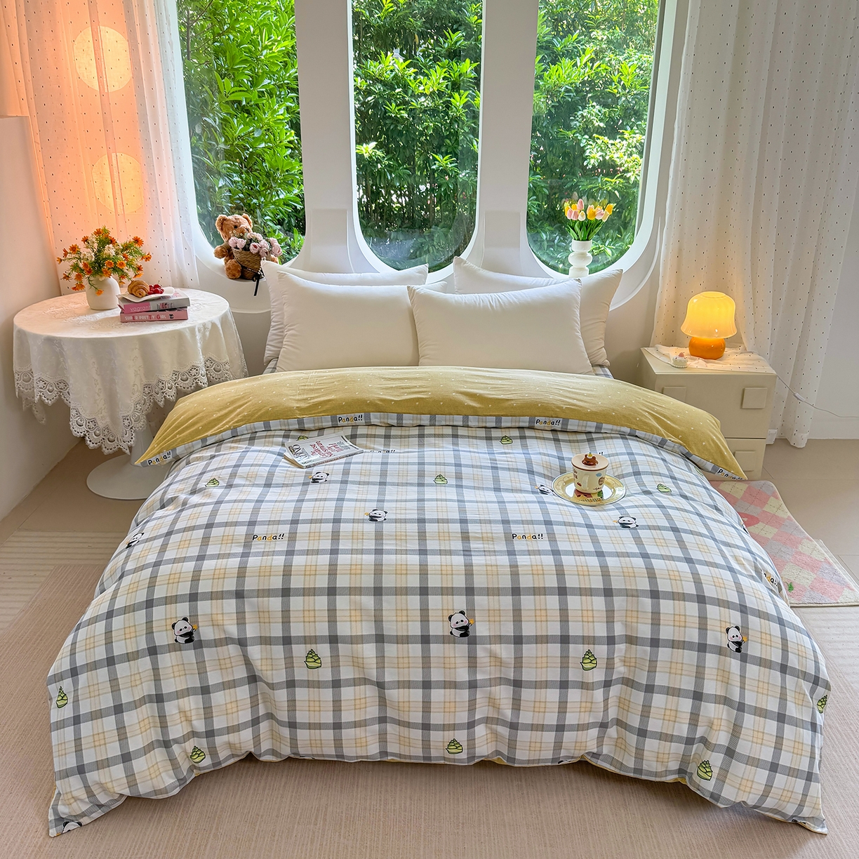 91家纺网 家纺一手货源 找家纺 （总）壹贝家纺 2026新款小清新100%全棉纯棉印花系列被套单件-单被套