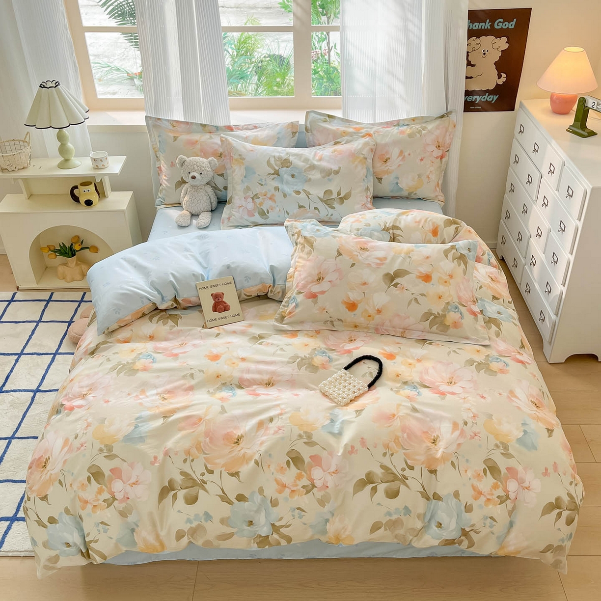 91家纺网 家纺一手货源 找家纺 （总）涵宸家纺 2025新款亲肤舒适全棉印花四件套-68系列 总