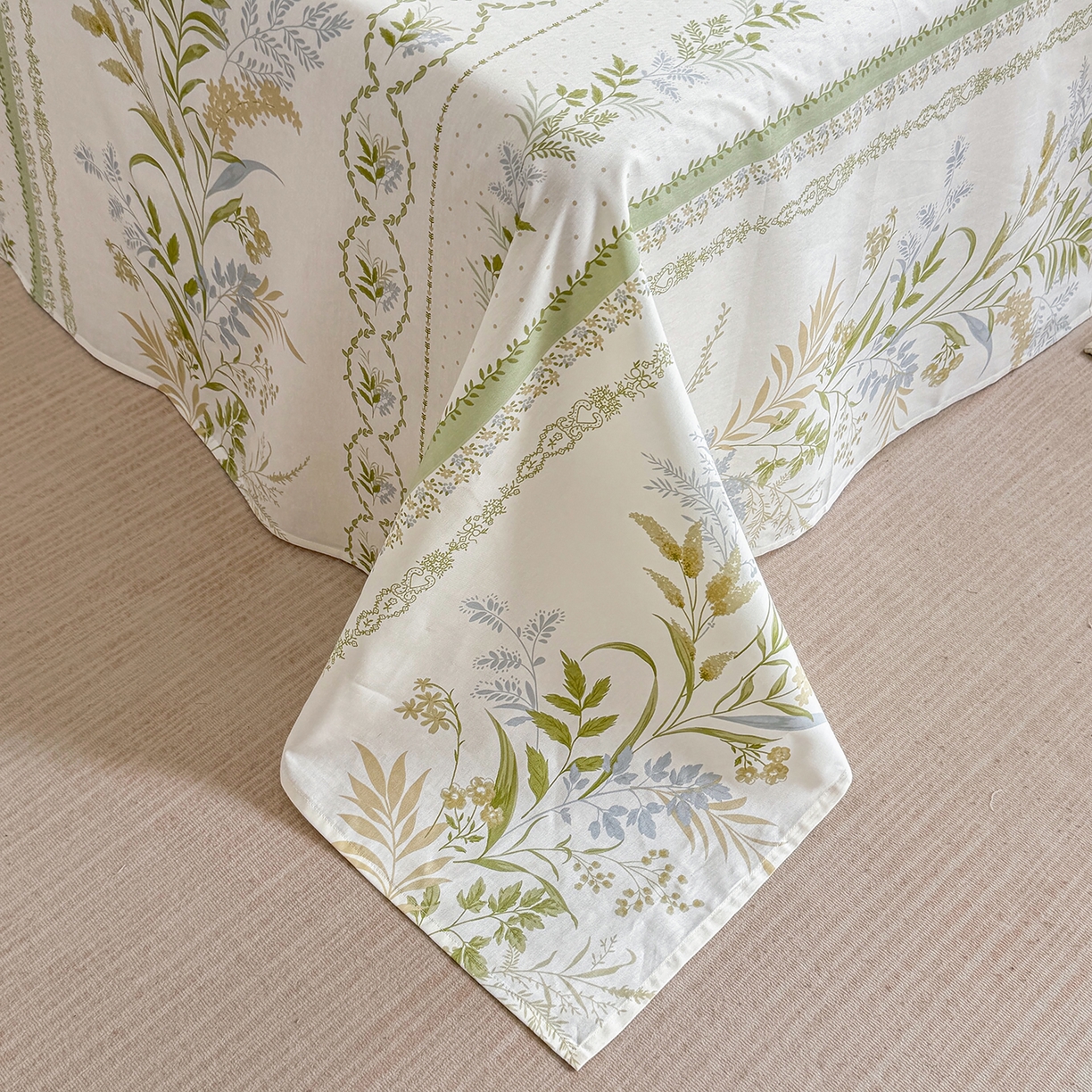 91家纺网 家纺一手货源 找家纺 壹贝家纺 2026新款小清新100%全棉纯棉印花系列被套单件-单被套 沐雅清风