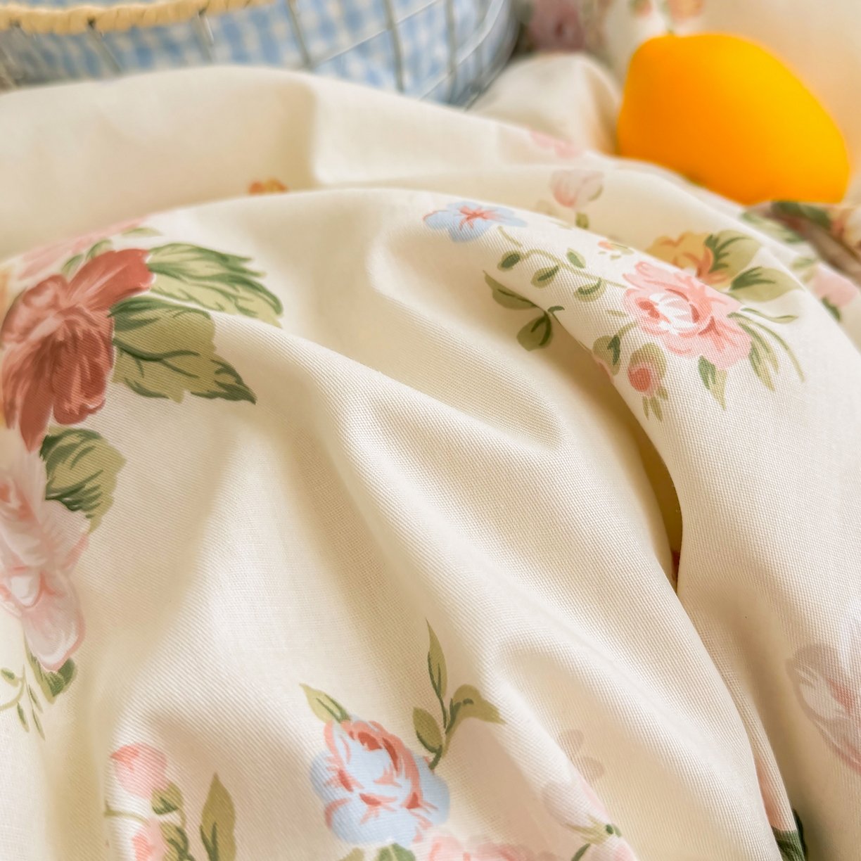 91家纺网 家纺一手货源 找家纺 壹贝家纺 2026新款小清新100%全棉纯棉印花系列被套单件-单被套 倾城之恋