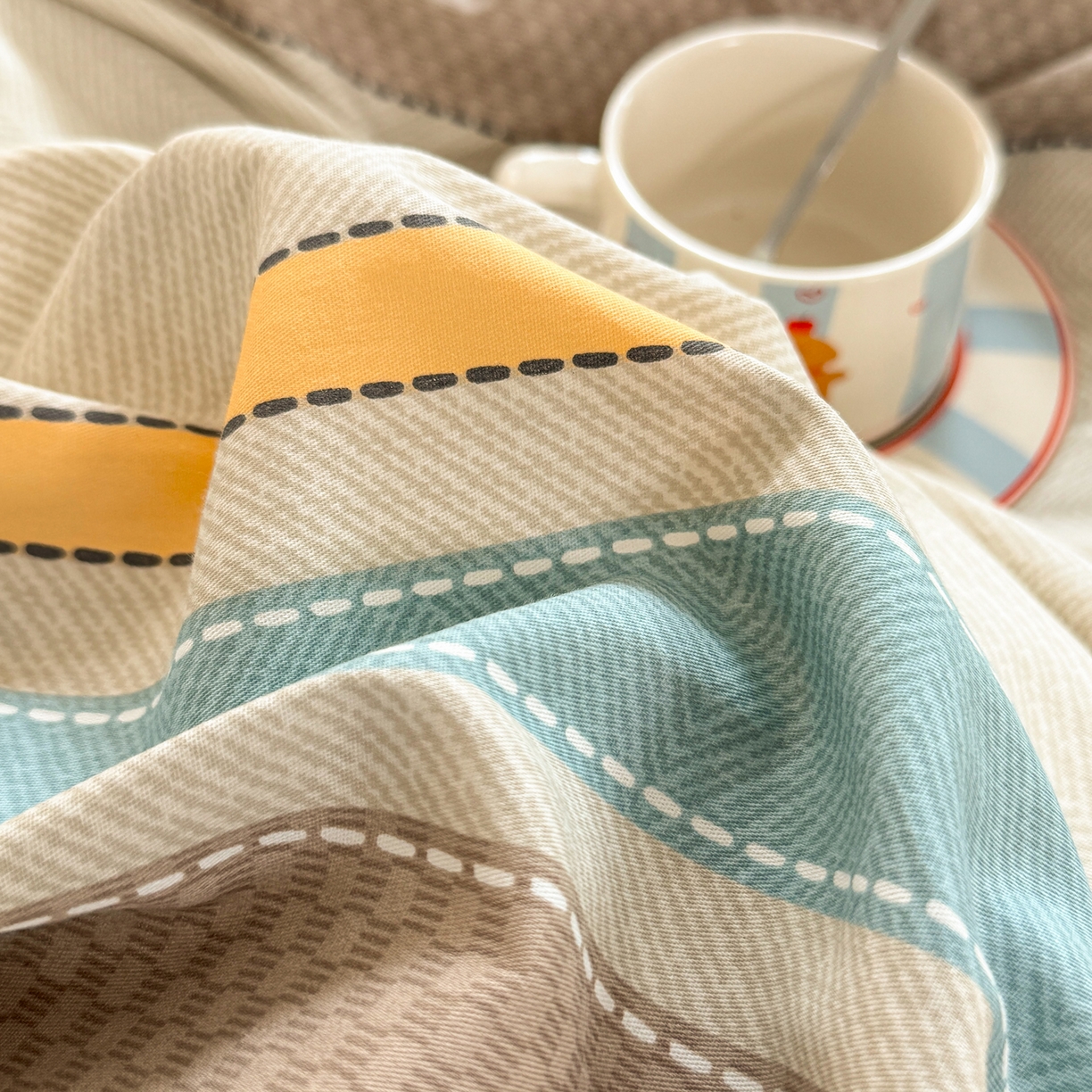 91家纺网 家纺一手货源 找家纺 壹贝家纺 2026新款小清新100%全棉纯棉印花系列被套单件-单被套 如果爱