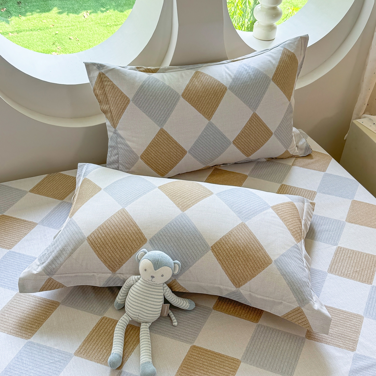 91家纺网 家纺一手货源 找家纺 壹贝家纺 2026新款小清新100%全棉纯棉印花系列被套单件-单被套 瑞吉斯-黄