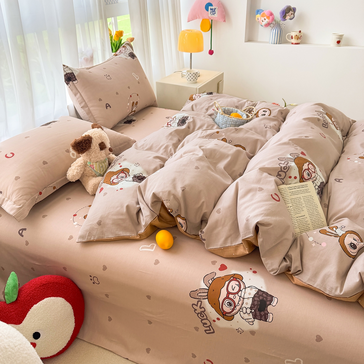 91家纺网 家纺一手货源 找家纺 壹贝家纺 2026新款小清新100%全棉纯棉印花系列被套单件-单被套 小布