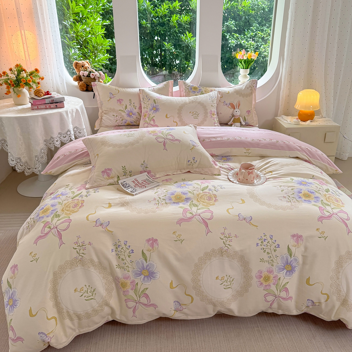 91家纺网 家纺一手货源 找家纺 壹贝家纺 2026新款小清新100%全棉纯棉印花系列被套单件-单被套 新恰如初