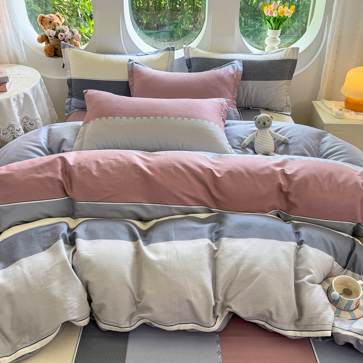 91家纺网 家纺一手货源 找家纺 壹贝家纺 2026新款小清新100%全棉纯棉印花系列被套单件-单被套 致青春