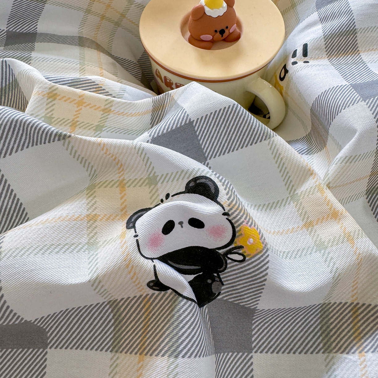 91家纺网 家纺一手货源 找家纺 壹贝家纺 2026新款小清新100%全棉纯棉印花系列被套单件-单被套 竹林物语