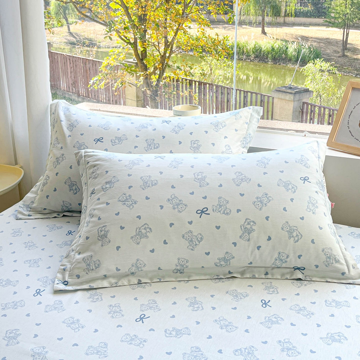 91家纺网 家纺一手货源 找家纺 涵宸家纺 2026新款亲肤舒适全棉印花单枕套-68系列 总 枕套-幸运熊