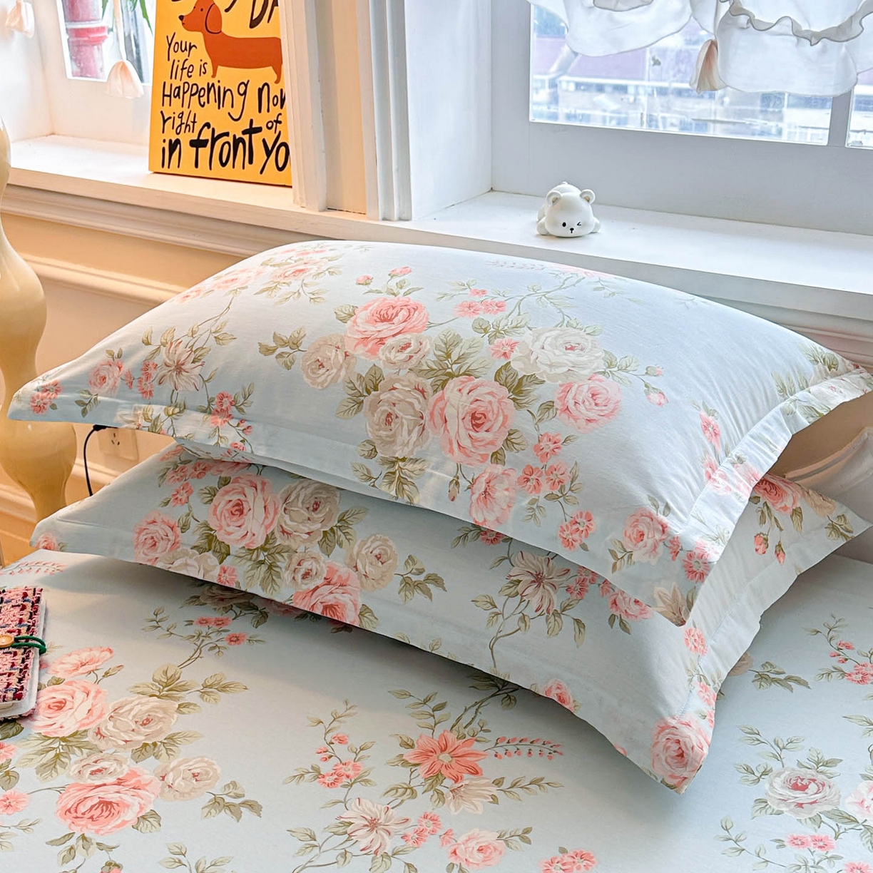 91家纺网 家纺一手货源 找家纺 涵宸家纺 2026新款亲肤舒适全棉印花单枕套-68系列 总 枕套-晨汐