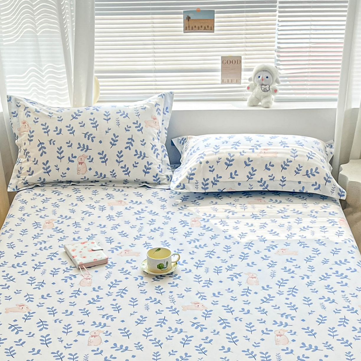 91家纺网 家纺一手货源 找家纺 涵宸家纺 2026新款亲肤舒适全棉印花单枕套-68系列 总 枕套-兔影