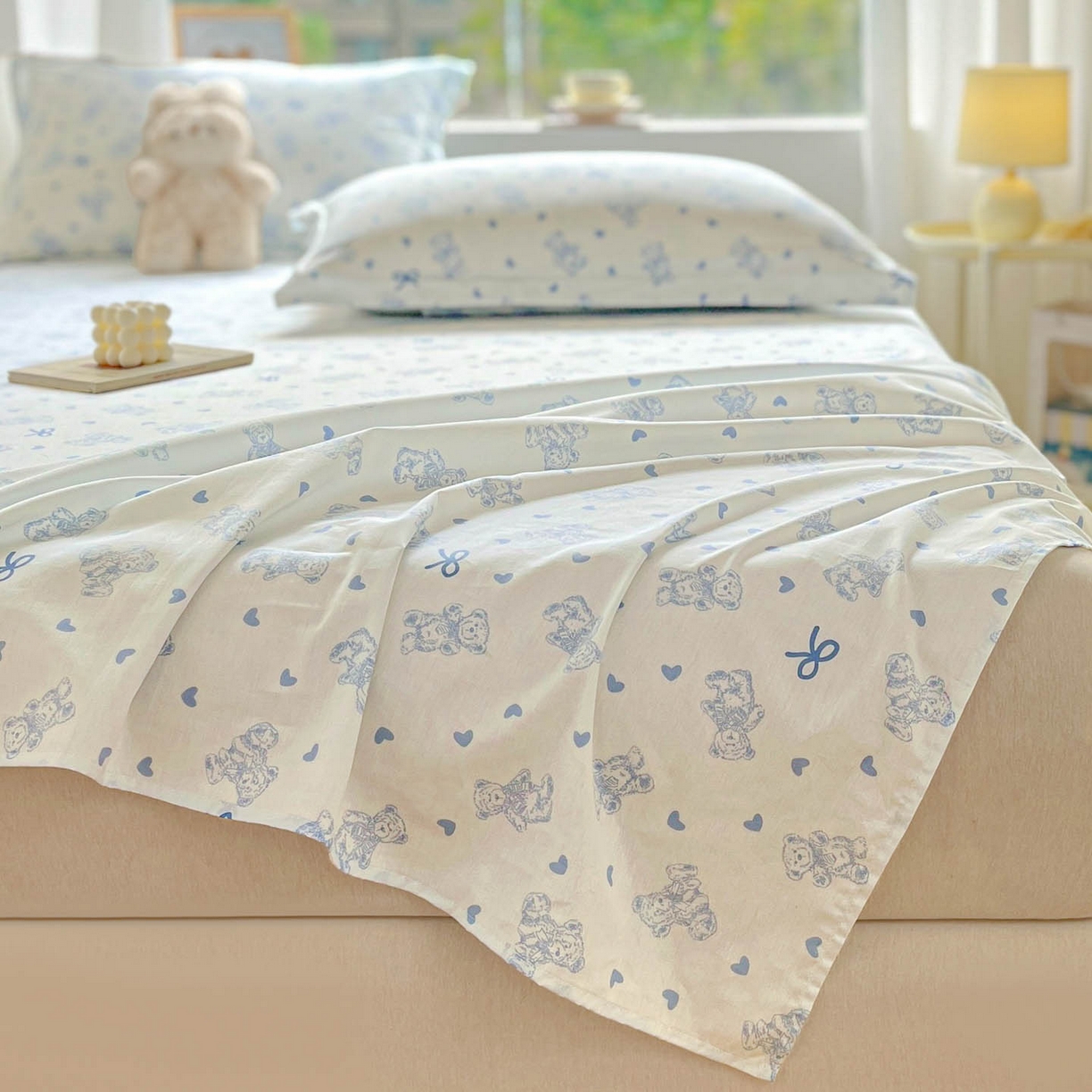 91家纺网 家纺一手货源 找家纺 涵宸家纺 2026新款亲肤舒适全棉印花单枕套-68系列 总 枕套-幸运熊