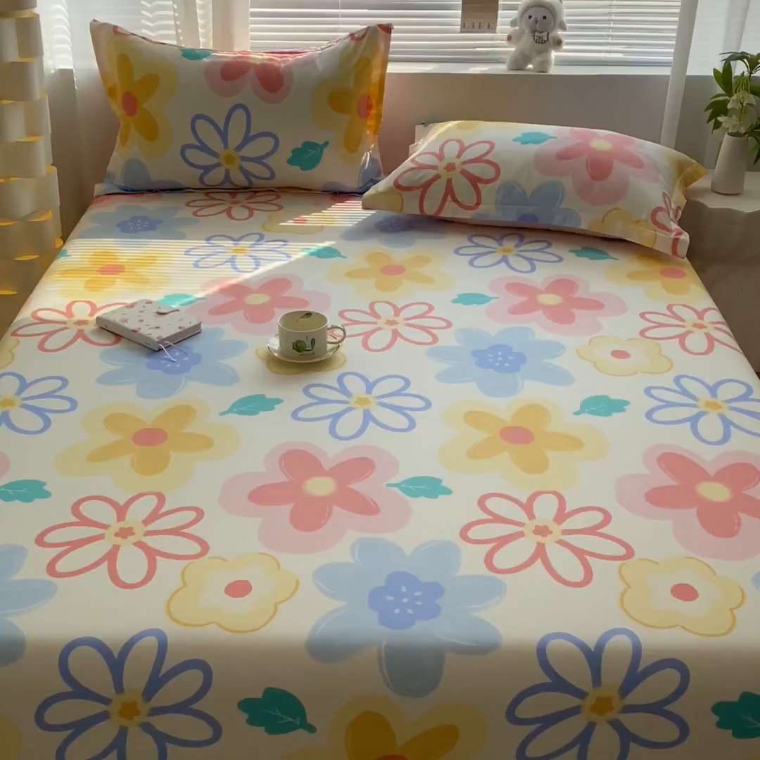 91家纺网 家纺一手货源 找家纺 （总）涵宸家纺 2026新款亲肤舒适全棉印花单床笠-68系列 总