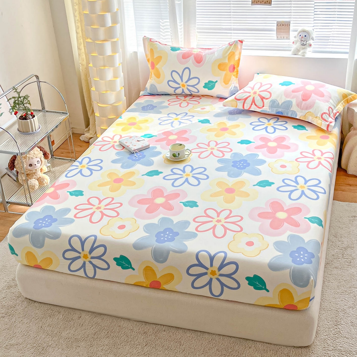 91家纺网 家纺一手货源 找家纺 涵宸家纺 2026新款亲肤舒适全棉印花单床笠-68系列 总 床笠-爱恋