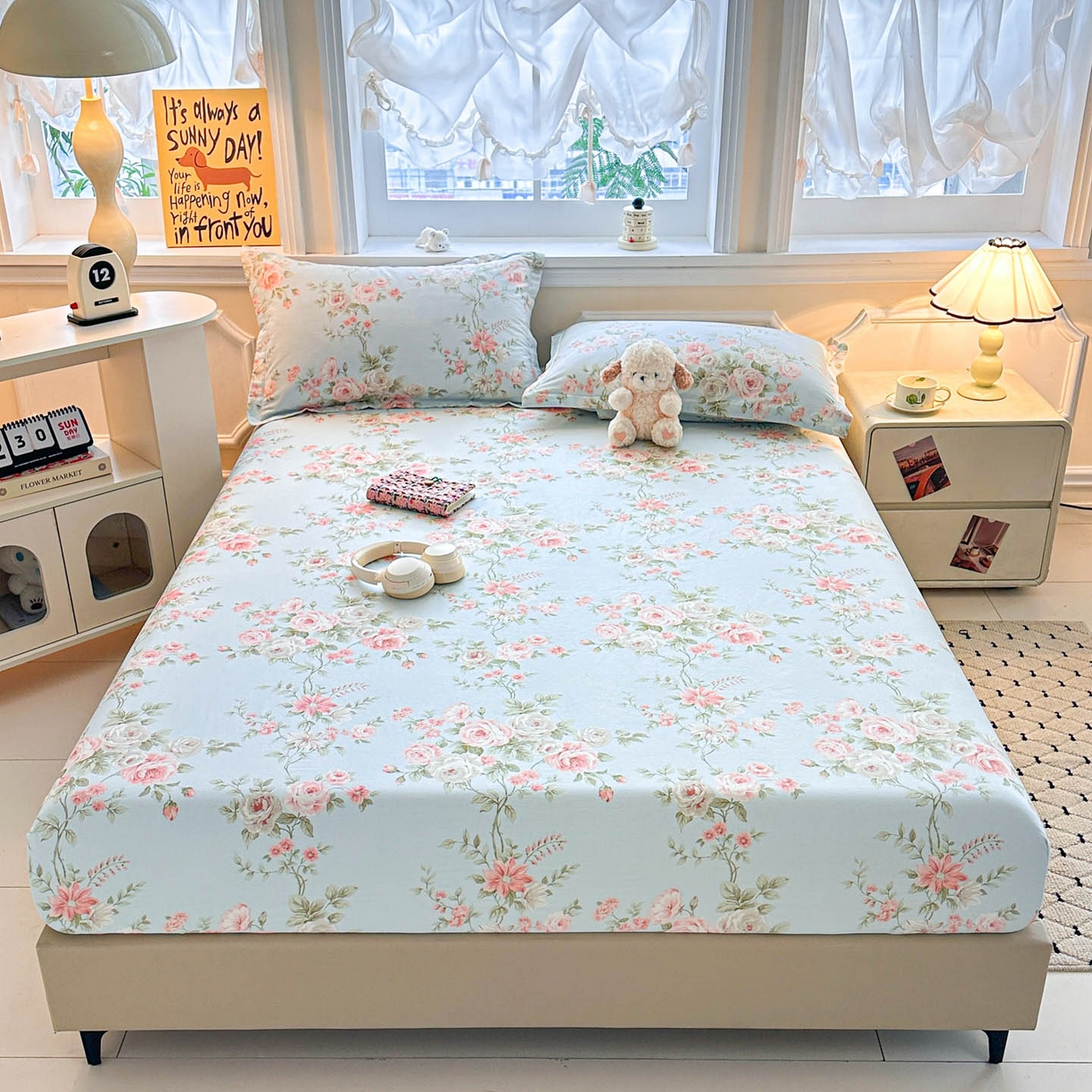 涵宸家纺 2026新款亲肤舒适全棉印花单床笠-68系列 总 床笠-晨汐