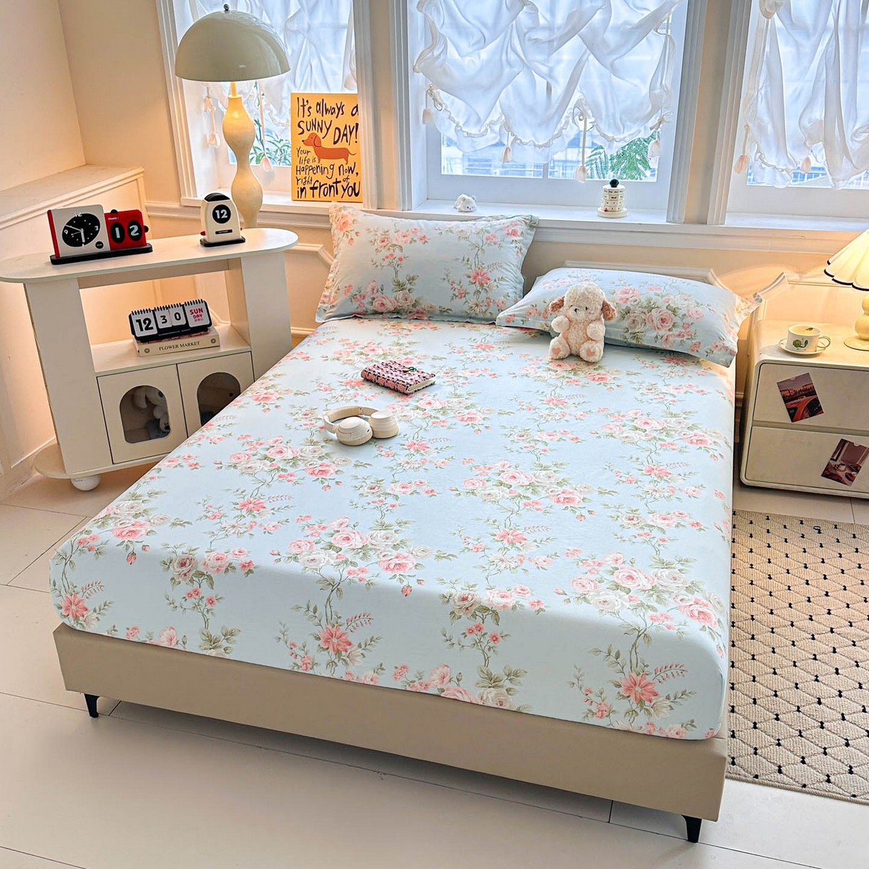 91家纺网 家纺一手货源 找家纺 涵宸家纺 2026新款亲肤舒适全棉印花单床笠-68系列 总 床笠-晨汐