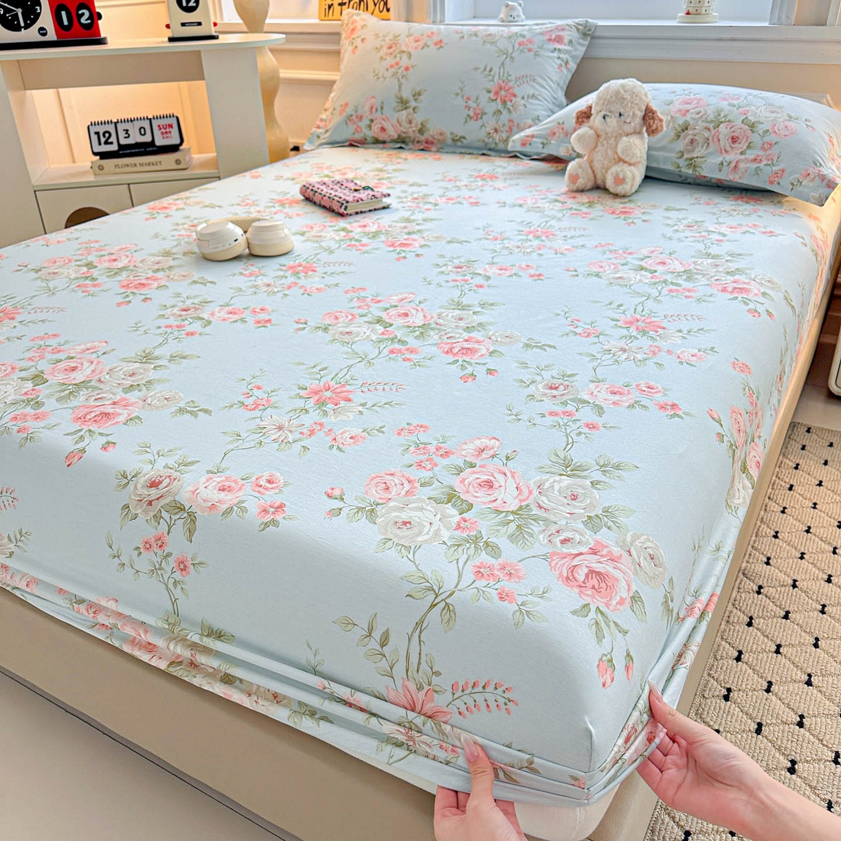 91家纺网 家纺一手货源 找家纺 涵宸家纺 2026新款亲肤舒适全棉印花单床笠-68系列 总 床笠-晨汐