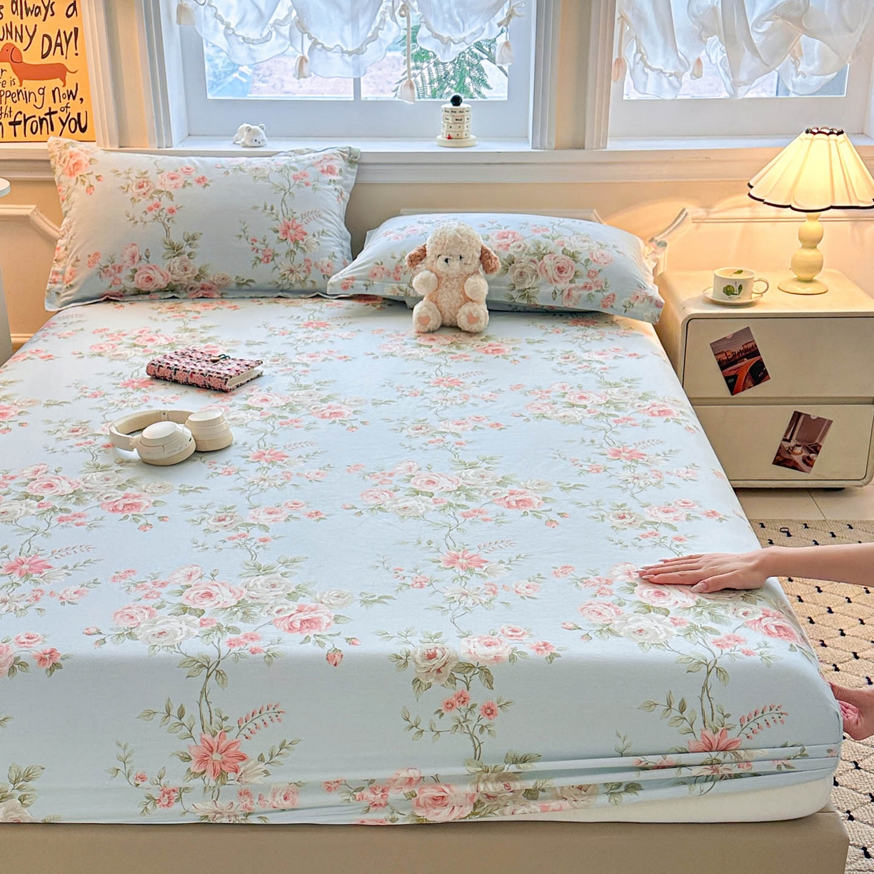 91家纺网 家纺一手货源 找家纺 涵宸家纺 2026新款亲肤舒适全棉印花单床笠-68系列 总 床笠-晨汐