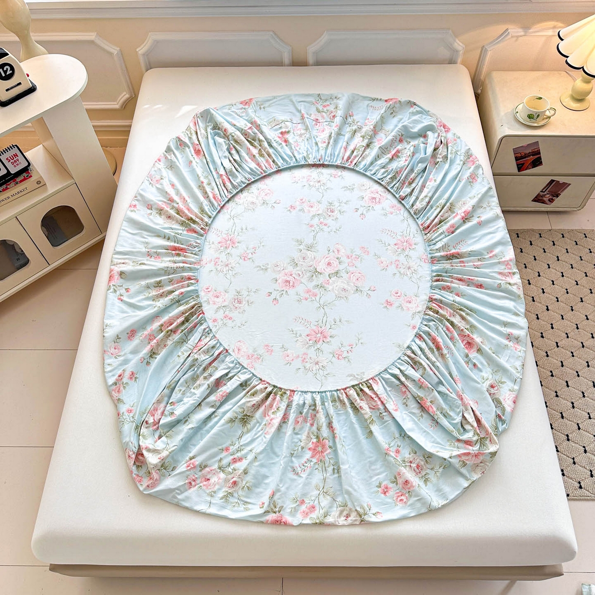 91家纺网 家纺一手货源 找家纺 涵宸家纺 2026新款亲肤舒适全棉印花单床笠-68系列 总 床笠-晨汐