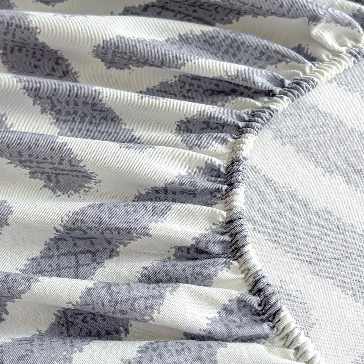 91家纺网 家纺一手货源 找家纺 涵宸家纺 2026新款亲肤舒适全棉印花单床笠-68系列 总 床笠-洛伊-灰