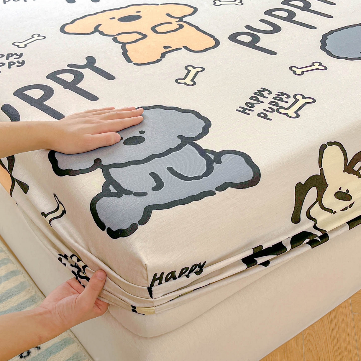 91家纺网 家纺一手货源 找家纺 涵宸家纺 2026新款亲肤舒适全棉印花单床笠-68系列 总 床笠-玛基拉