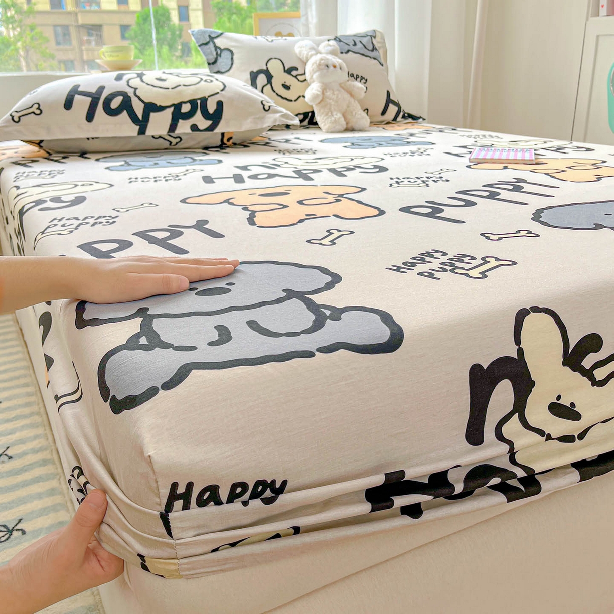 91家纺网 家纺一手货源 找家纺 涵宸家纺 2026新款亲肤舒适全棉印花单床笠-68系列 总 床笠-玛基拉