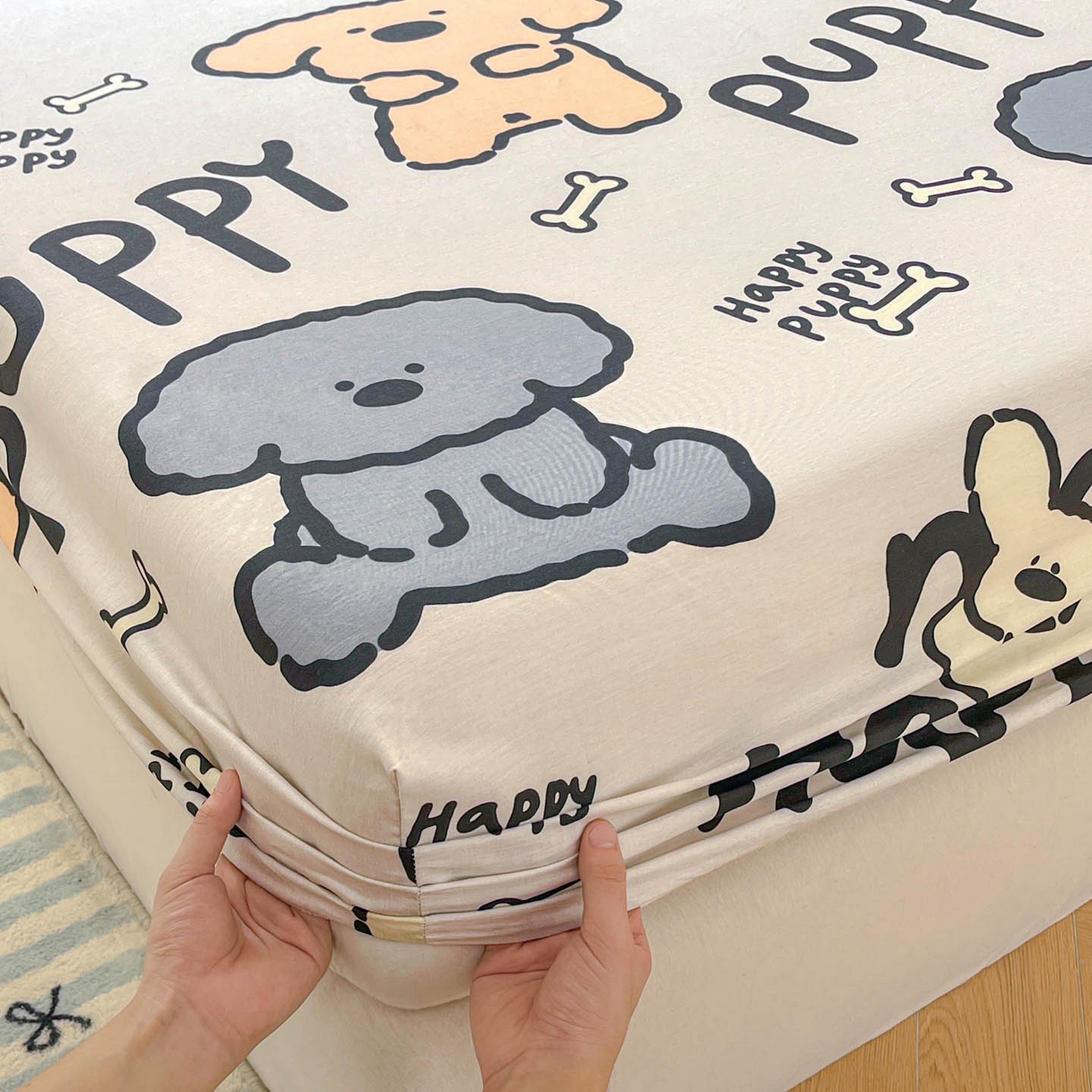 91家纺网 家纺一手货源 找家纺 涵宸家纺 2026新款亲肤舒适全棉印花单床笠-68系列 总 床笠-玛基拉