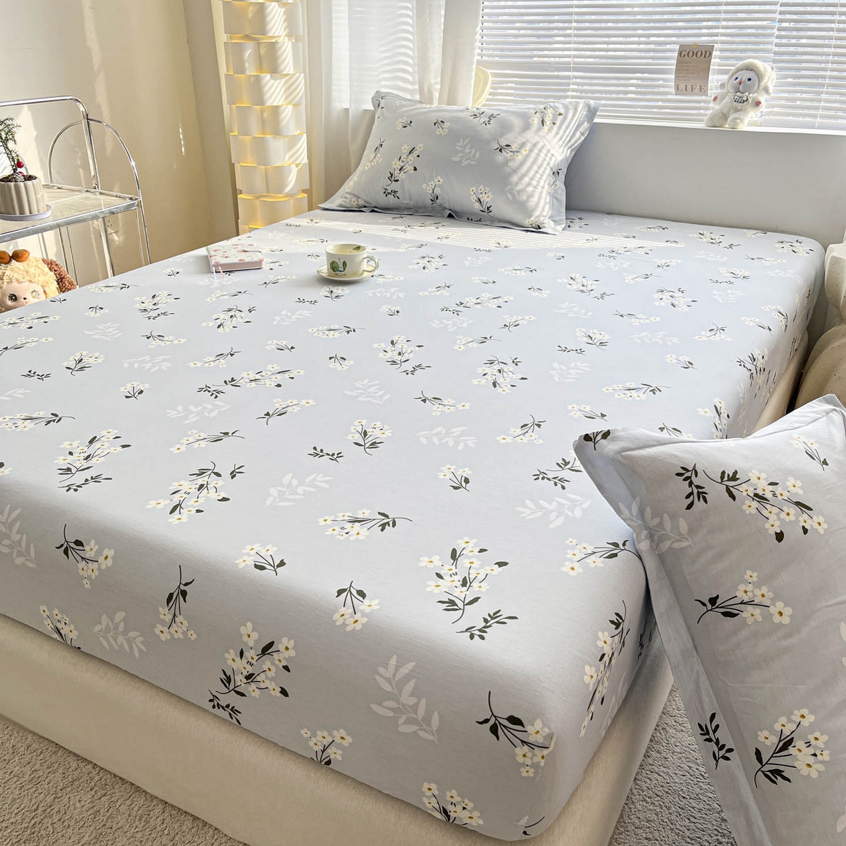 91家纺网 家纺一手货源 找家纺 涵宸家纺 2026新款亲肤舒适全棉印花单床笠-68系列 总 床笠-那年花开