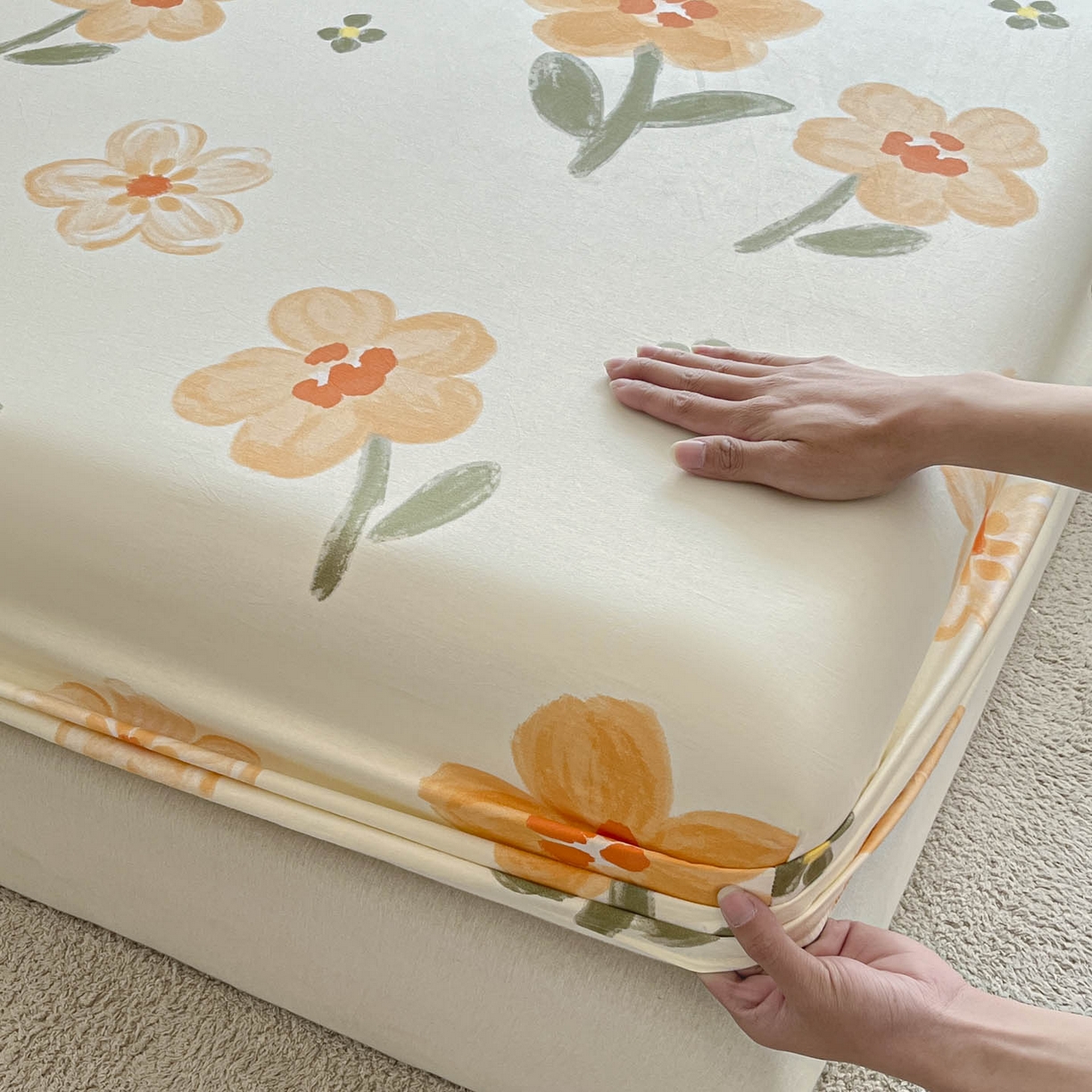 91家纺网 家纺一手货源 找家纺 涵宸家纺 2026新款亲肤舒适全棉印花单床笠-68系列 总 床笠-香榭