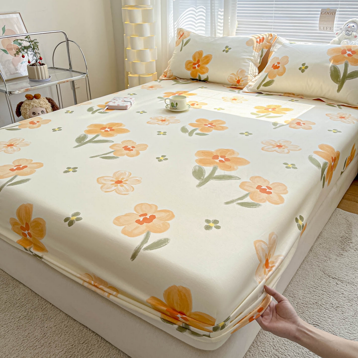 91家纺网 家纺一手货源 找家纺 涵宸家纺 2026新款亲肤舒适全棉印花单床笠-68系列 总 床笠-香榭