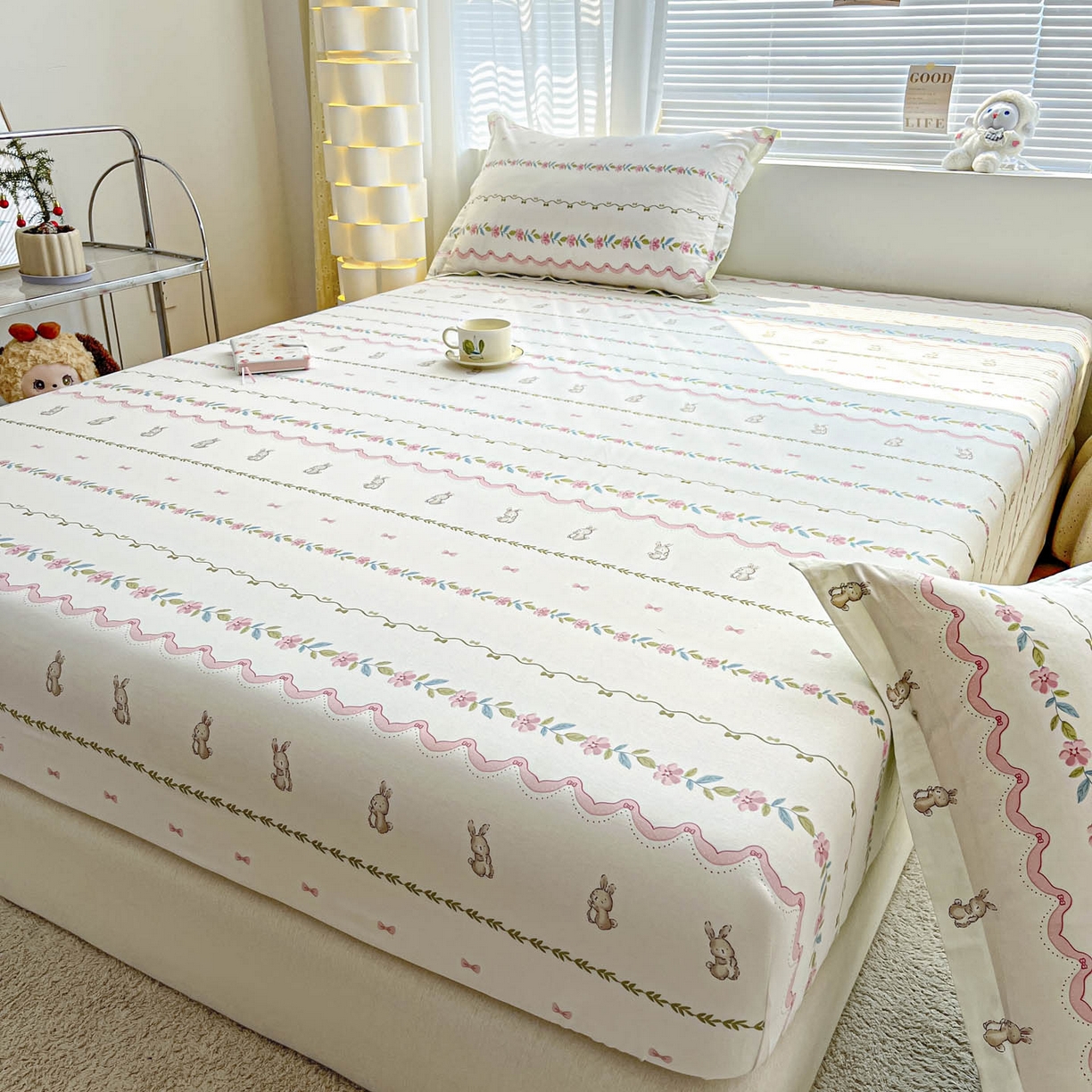 91家纺网 家纺一手货源 找家纺 涵宸家纺 2026新款亲肤舒适全棉印花单床笠-68系列 总 床笠-辛德瑞拉