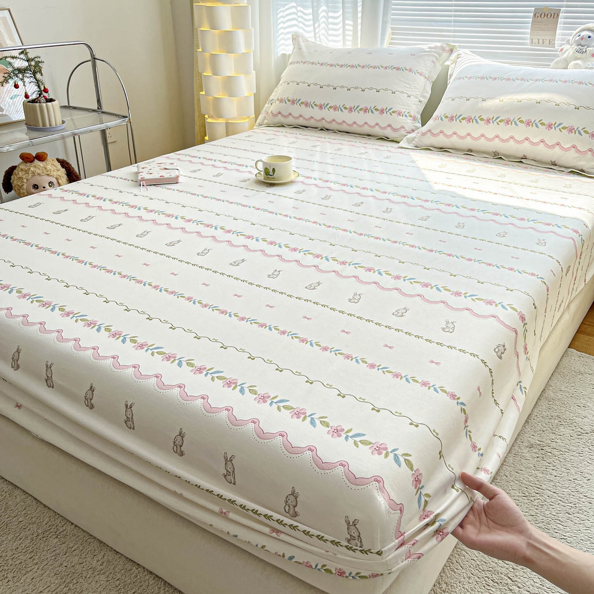 91家纺网 家纺一手货源 找家纺 涵宸家纺 2026新款亲肤舒适全棉印花单床笠-68系列 总 床笠-辛德瑞拉