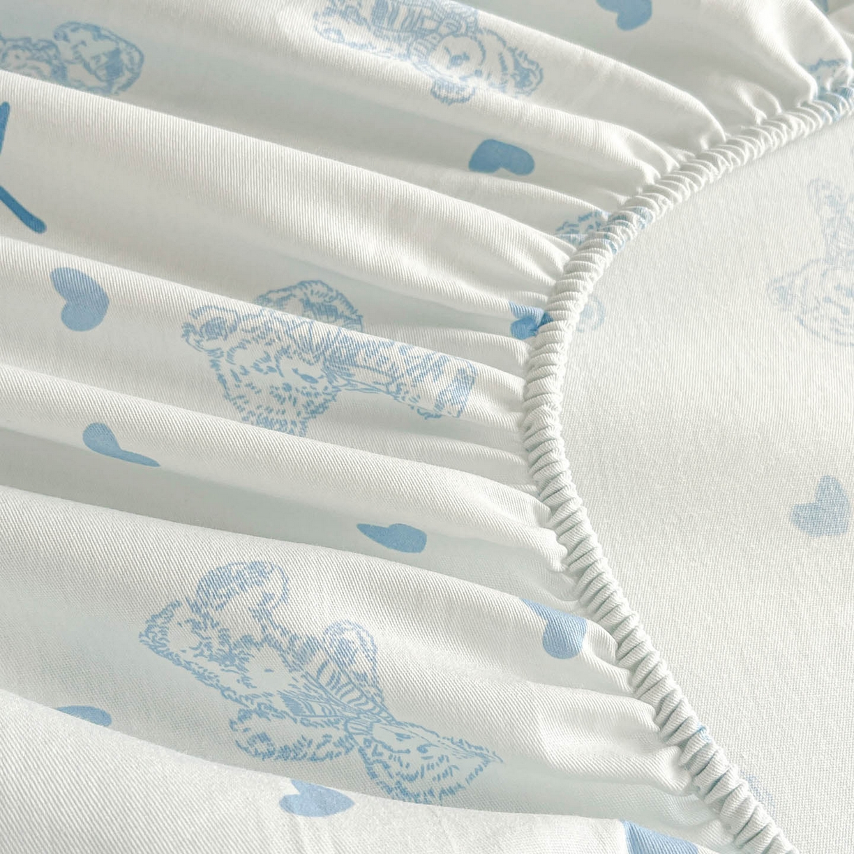 91家纺网 家纺一手货源 找家纺 涵宸家纺 2026新款亲肤舒适全棉印花单床笠-68系列 总 床笠-幸运熊