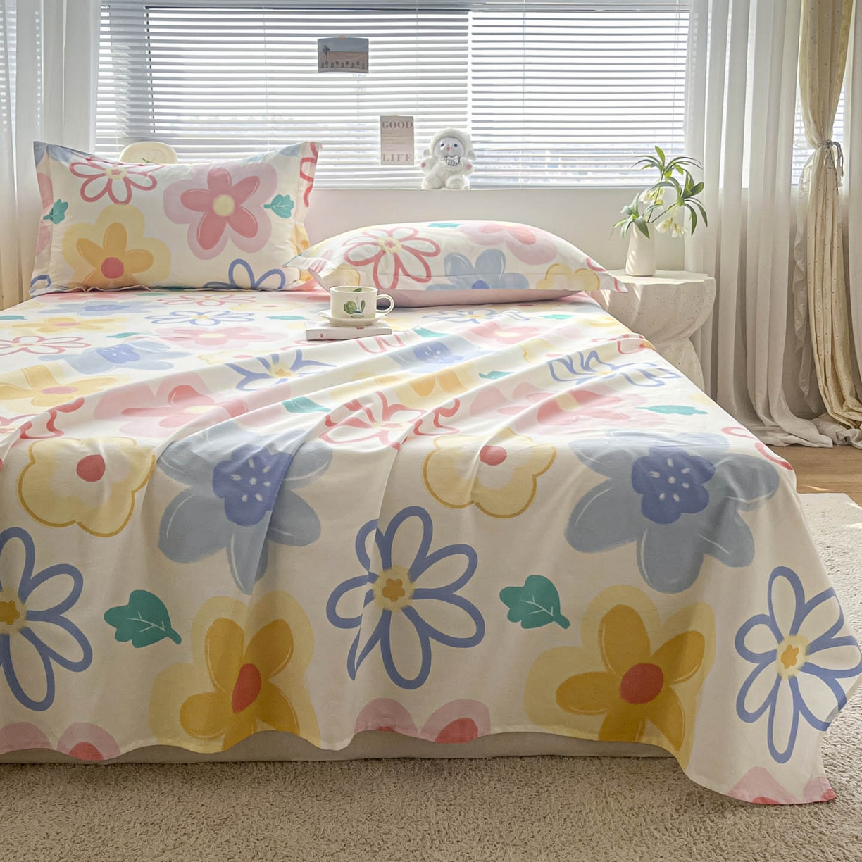 91家纺网 家纺一手货源 找家纺 （总）涵宸家纺 2026新款亲肤舒适全棉印花单床单-68系列 总