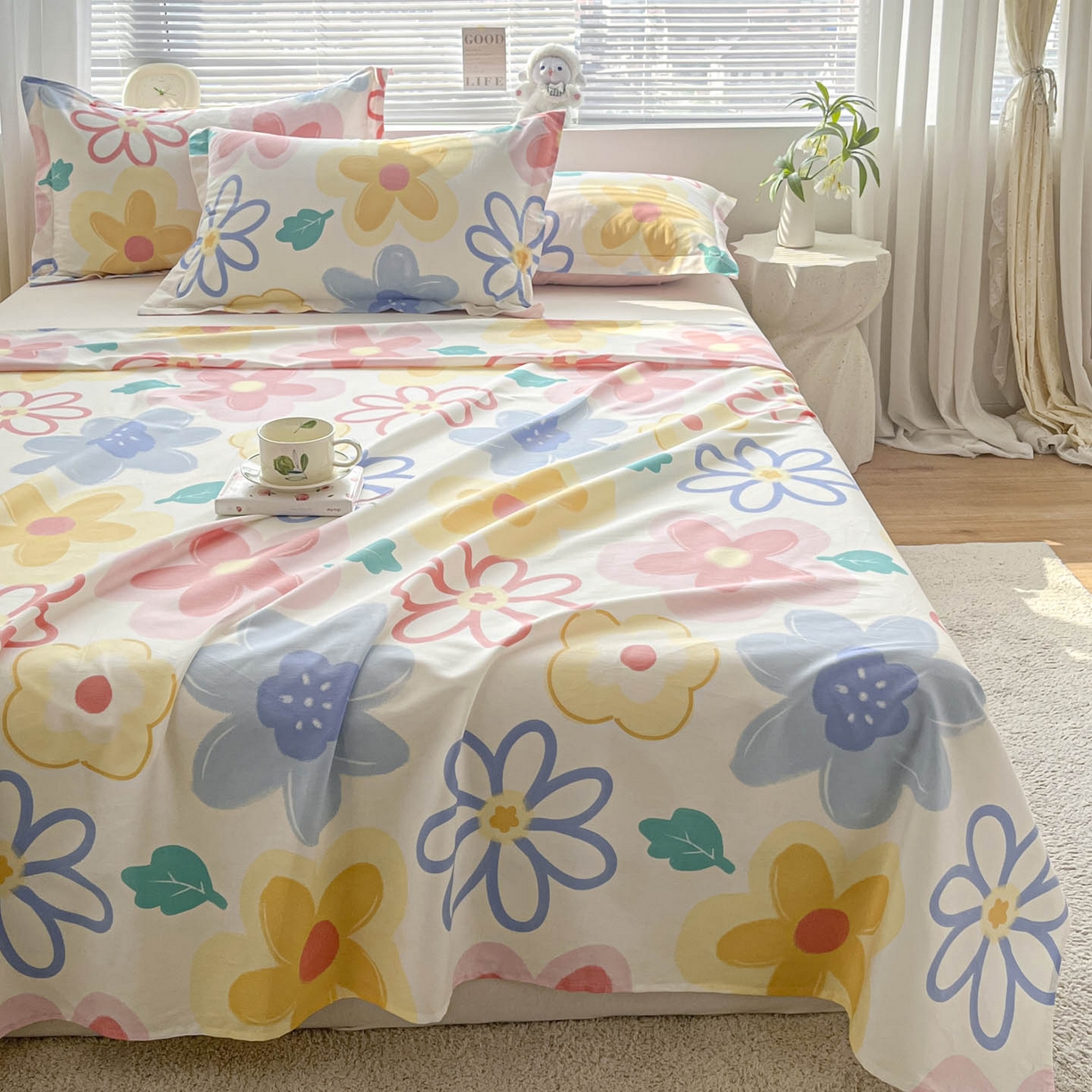 91家纺网 家纺一手货源 找家纺 （总）涵宸家纺 2026新款亲肤舒适全棉印花单床单-68系列 总