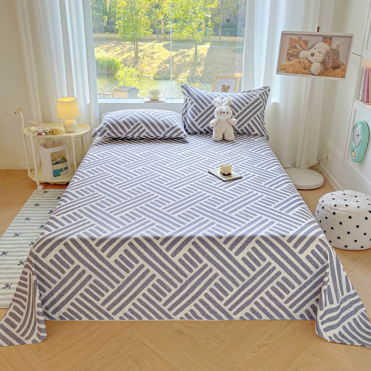 91家纺网 家纺一手货源 找家纺 （总）涵宸家纺 2026新款亲肤舒适全棉印花单床单-68系列 总