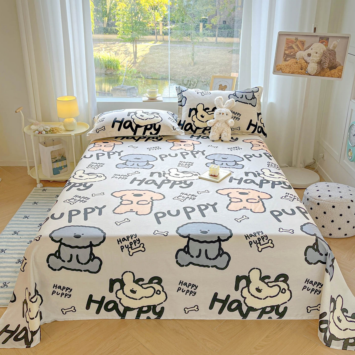 91家纺网 家纺一手货源 找家纺 （总）涵宸家纺 2026新款亲肤舒适全棉印花单床单-68系列 总