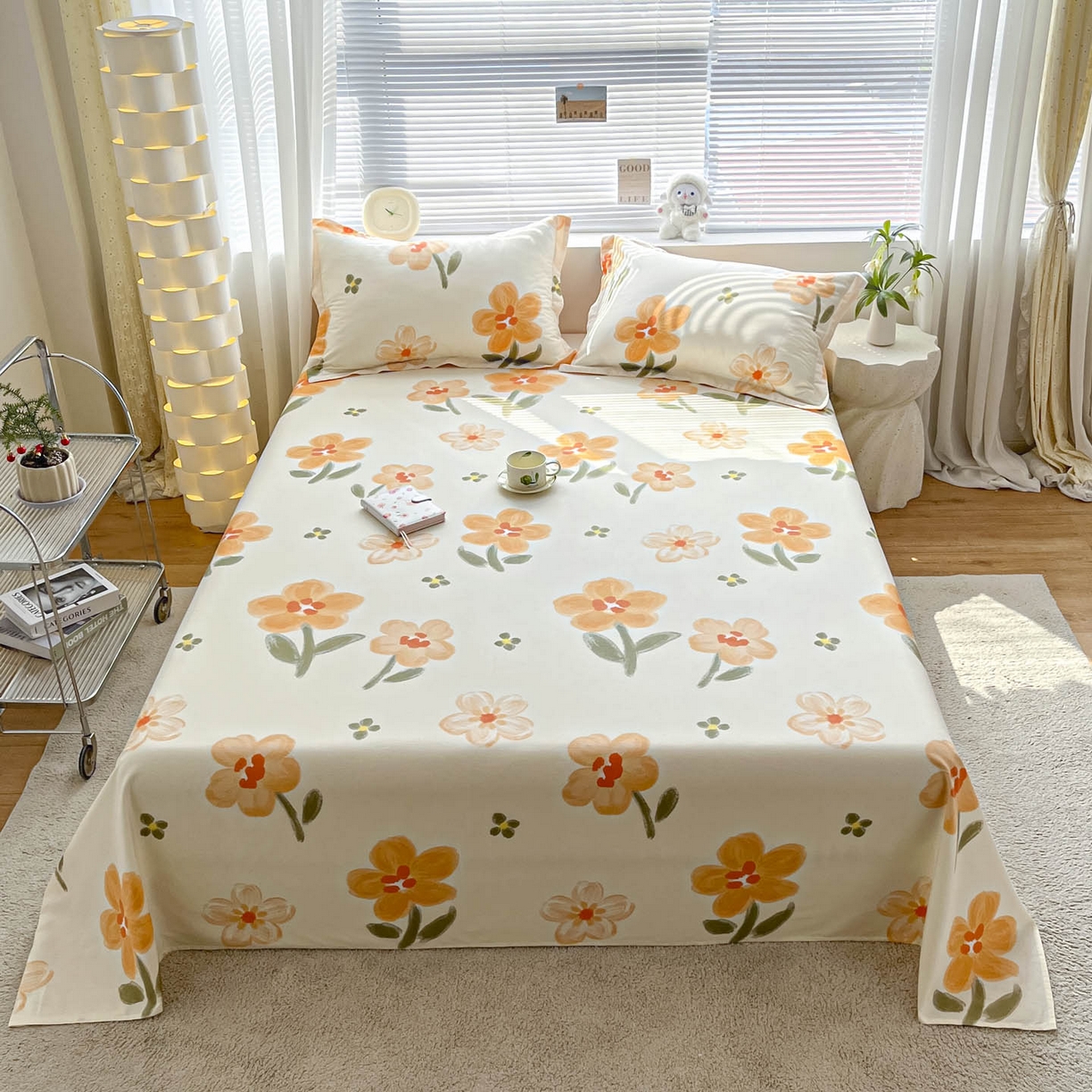 91家纺网 家纺一手货源 找家纺 涵宸家纺 2026新款亲肤舒适全棉印花单床单-68系列 总 床单-香榭