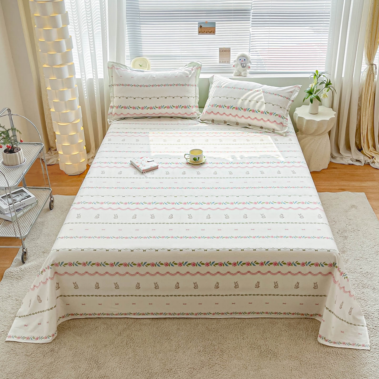 91家纺网 家纺一手货源 找家纺 涵宸家纺 2026新款亲肤舒适全棉印花单床单-68系列 总 床单-辛德瑞拉