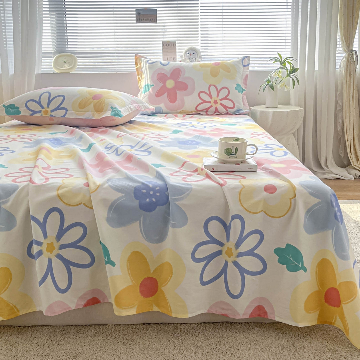 91家纺网 家纺一手货源 找家纺 涵宸家纺 2026新款亲肤舒适全棉印花单床单-68系列 总 床单-爱恋