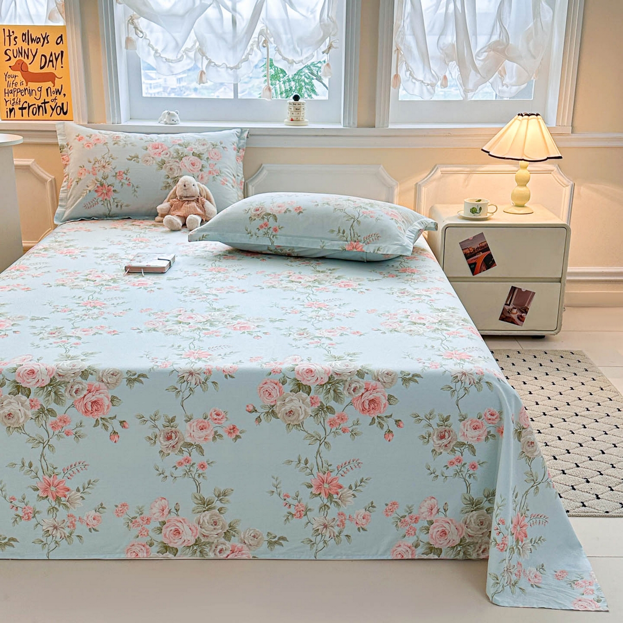 91家纺网 家纺一手货源 找家纺 涵宸家纺 2026新款亲肤舒适全棉印花单床单-68系列 总 床单-晨汐